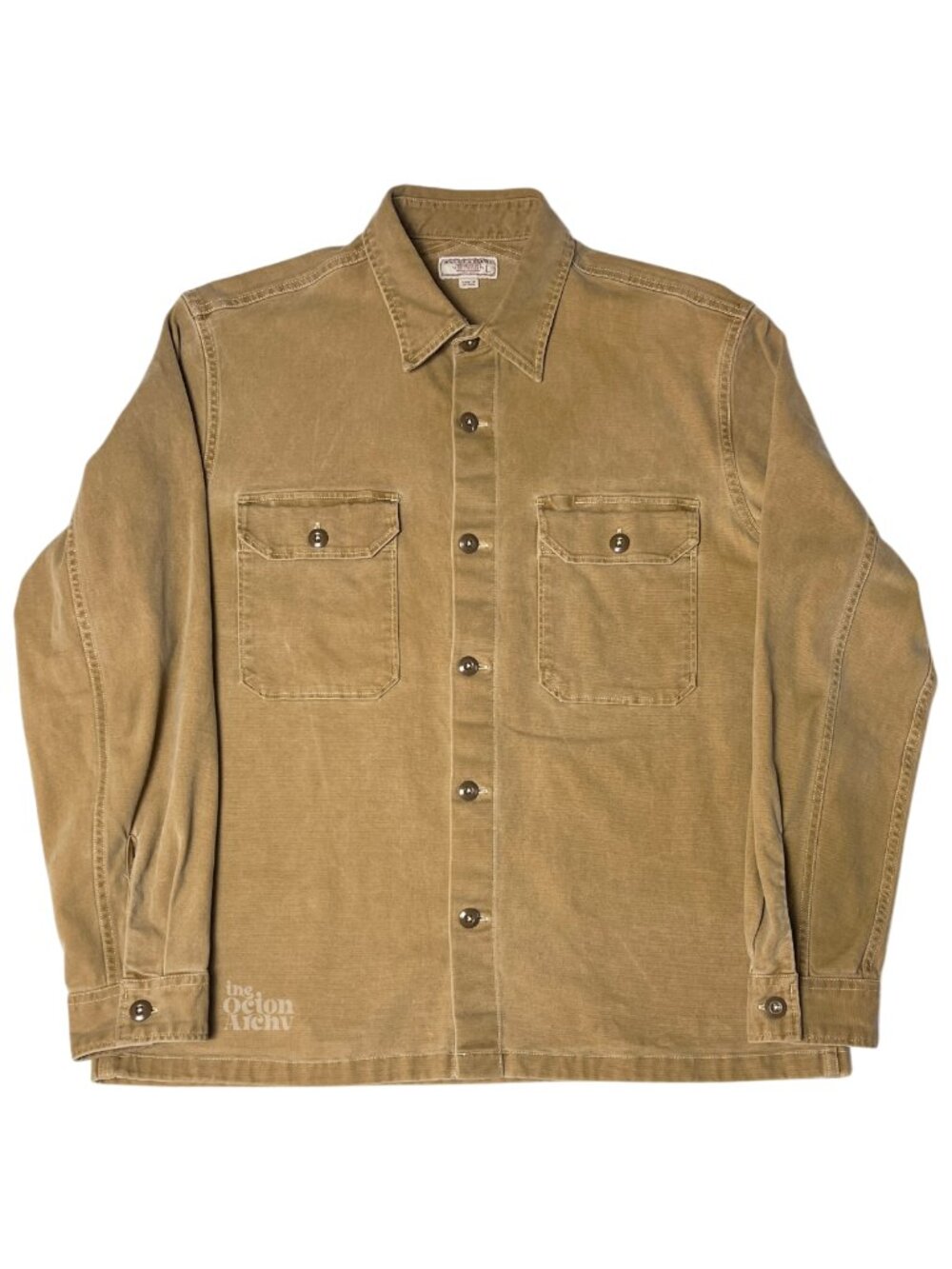 Size L Wallace & Barnes Shirt-Jacket 'Duck Canvas-Beige' AI879 Pre-Owned